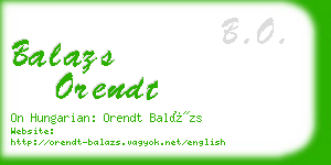 balazs orendt business card
